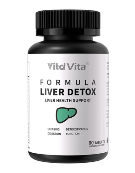 VitalVita Formula Liver Detox bottle, 60 tablets